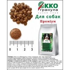 Корм премиум Эко-Гранула для собак крупных и средних пород с индейкой 10кг