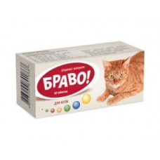 Браво витамины и минералы для котов, 60 табл., Артериум