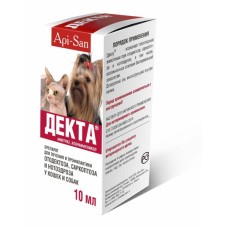 Декта ушные капли для собак и котов 10 мл. Api-San