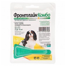Фронтлайн Комбо Спот Он монопипетка для собак 2-10 кг, S