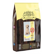Home Food PUPPY MEDIUM/MAXI Здорова шкіра та блиск шерсті «Індичка та лосось» 3кг