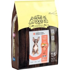 Home Food Puppy Mini Здорова шкіра та блиск шерсті «Індичка та лосось» 1.6кг