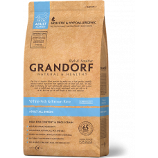 Grandorf ADULT ALL BREEDS White Fish & Rice - корм для собак всех пород (белая рыба/рис) 12кг
