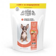 Home Food Puppy Mini Здорова шкіра та блиск шерсті «Індичка та лосось» 0.7кг