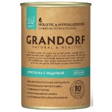GRANDORF консервы для собак с Куропаткой и Индейкой